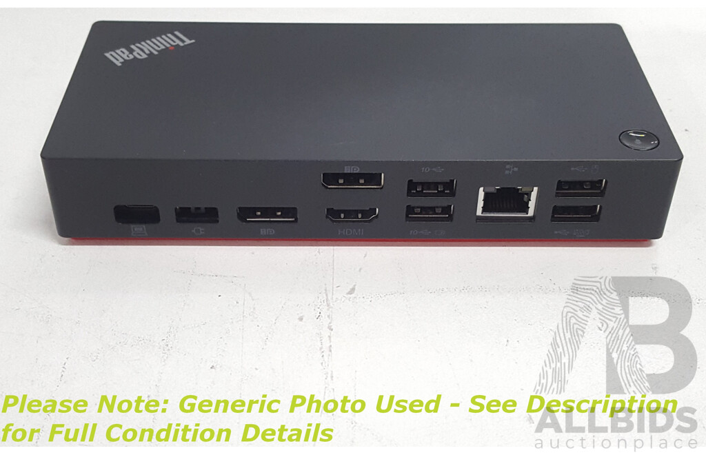 Lenovo (LDA-KP) ThinkPad Universal USB-C Dock w/ Power Supply