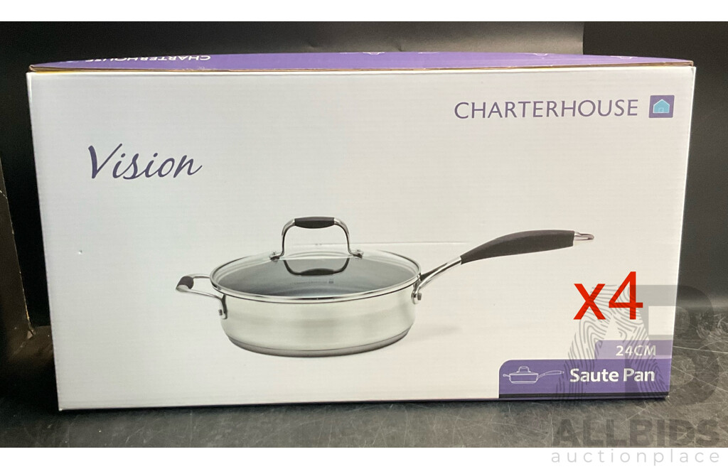 CHARTERHOUSE Vision Saute Pan 24cm - Lot of 4