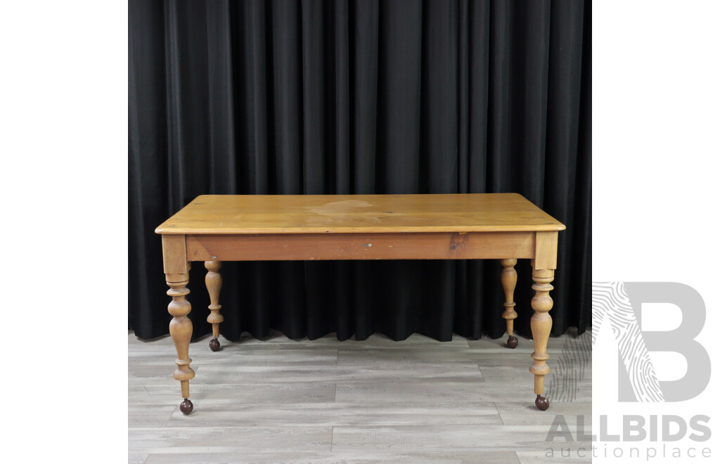 Victorian Kauri Pine Kitchen Table