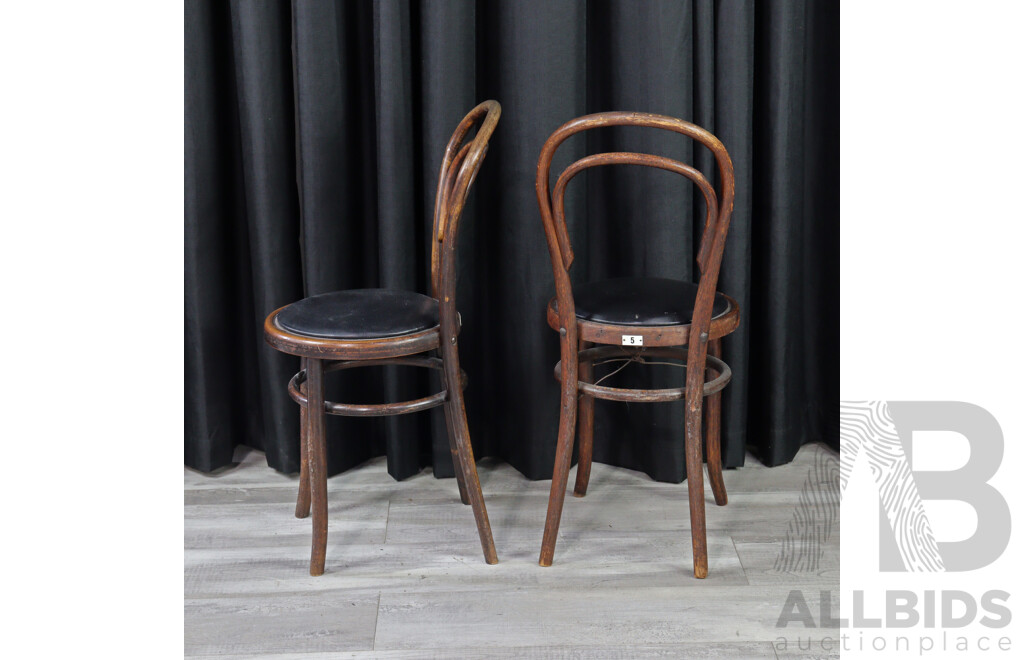 Set of Six Bentwood Cafe Chairs