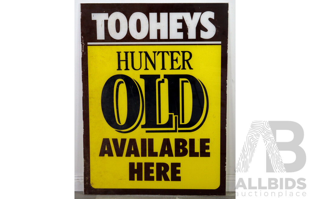 Retro Perspex Tooheys Hunter Old Sign