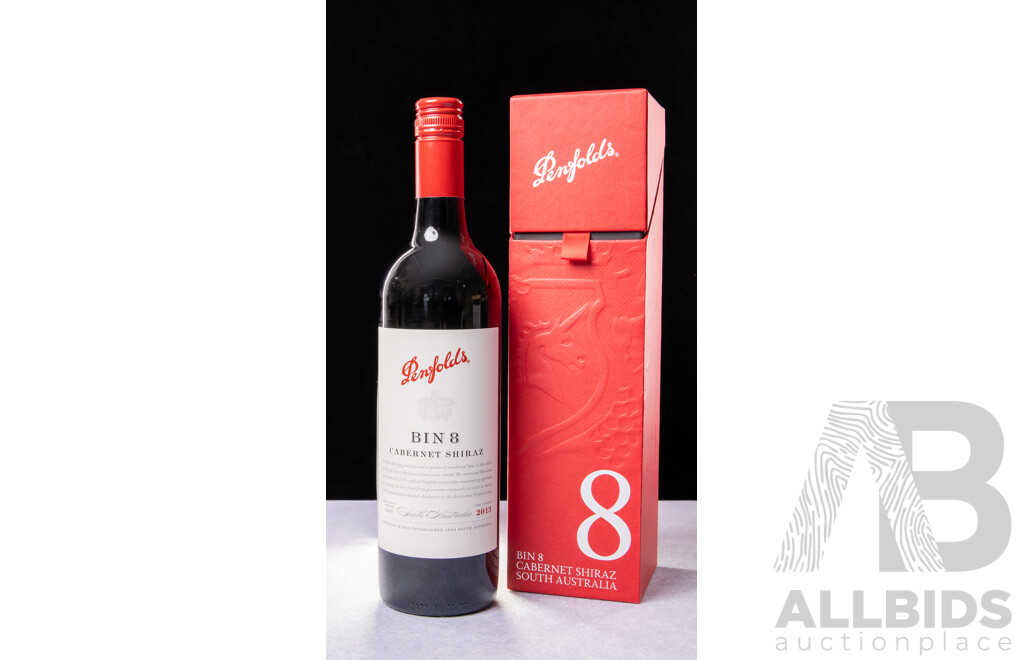 Penfolds Bin 8 Cabernet Shiraz Vintage 2013 Presentation Box