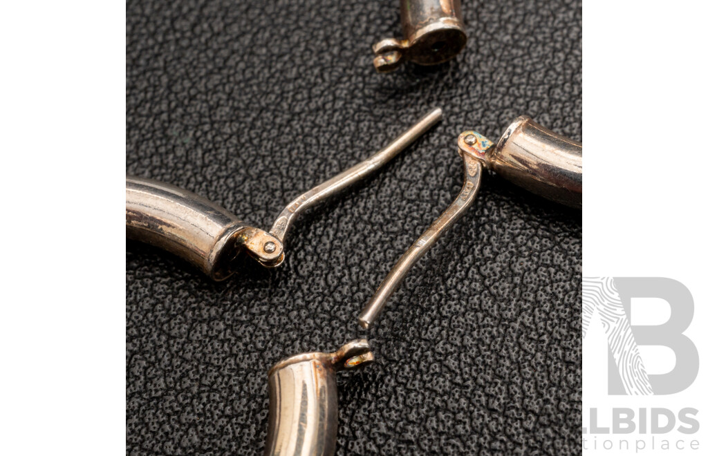 NEW - Torini Sterling Silver Tubular Hoop Earrings, Made in Italy, 33mm, 4.09 Grams