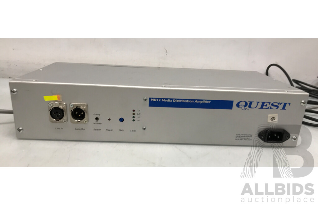 Quest (MD12) Media Distribution Amplifier with Microphone in Pelican 1520 Protector Case