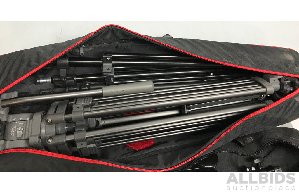 Libec, Rode, and Inca Tripods with Carry Bags