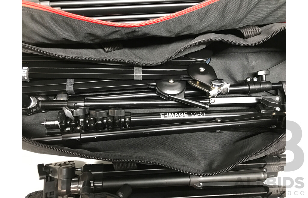 Libec, Rode, and Inca Tripods with Carry Bags