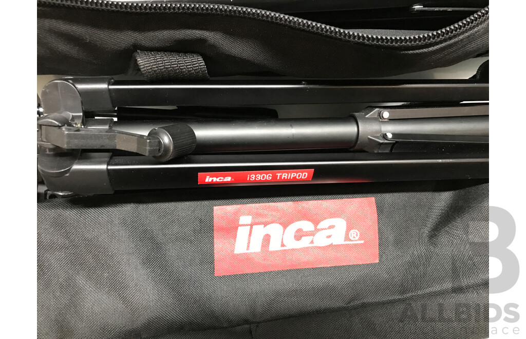 Libec, Rode, and Inca Tripods with Carry Bags