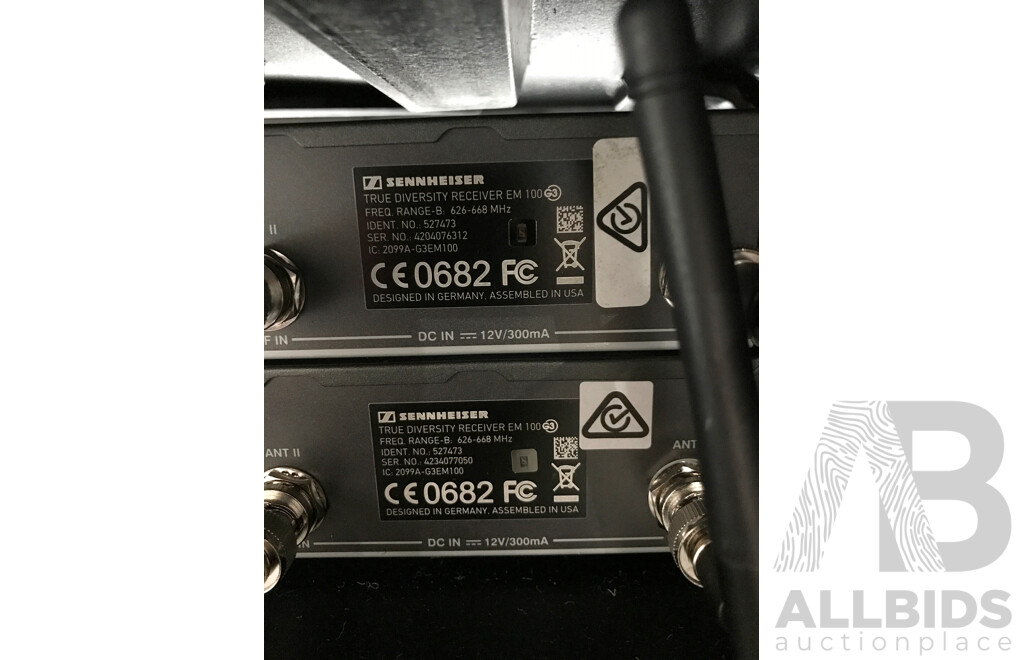 Sennheiser (EM 100 G3) True Diversity Receivers in Gator Road Case