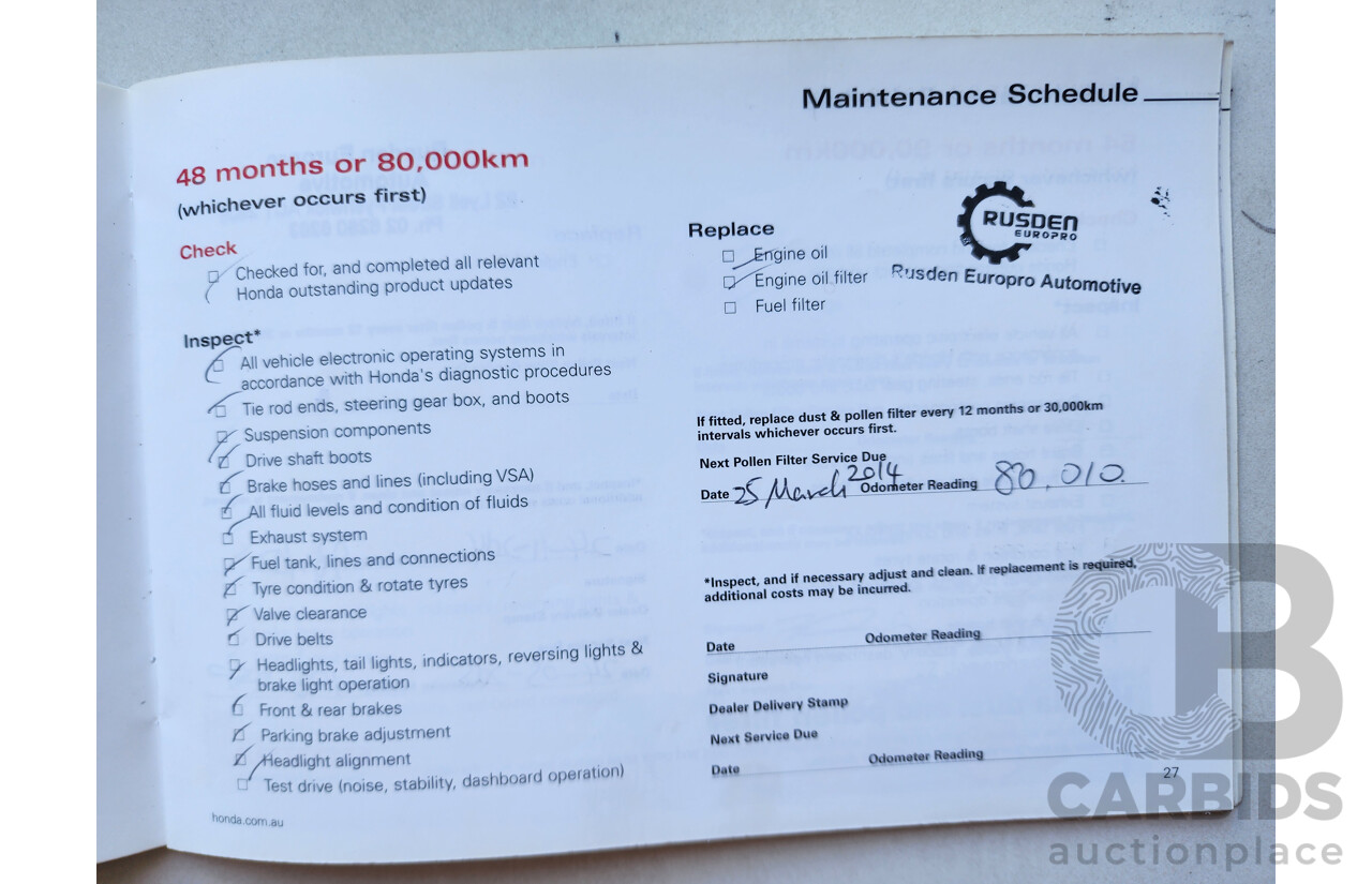 3/2010 Honda Accord EURO Luxury NAVI 10 4d Sedan Black 2.4L