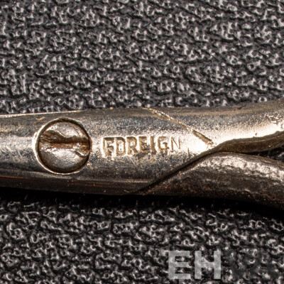 Antique Sterling Silver Chatelaine with Cherub Motifs and (5) Sterling Silver Attachments, Letter of Provenance, 173.0 Grams C.1849-1888