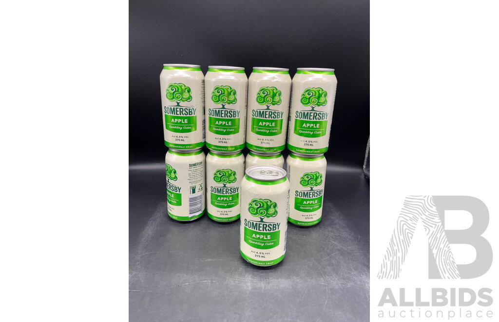 SOMERSBY APPLE Sparkling Cider 375ml - Lot of 9