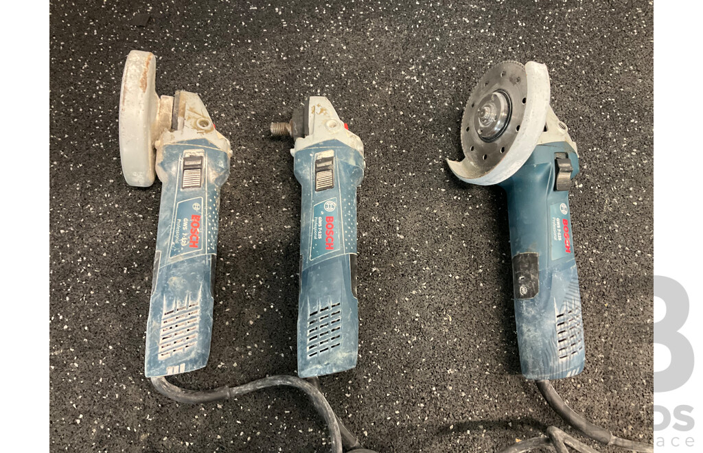BOSH (GWS 7-125) Professional Angle Grinder - Lot of 3