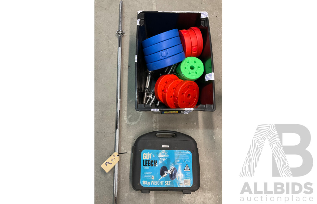 GUY LEECH Fitness 18 Kg Weight Set and CELSIUS Weight Set - Lot of 2