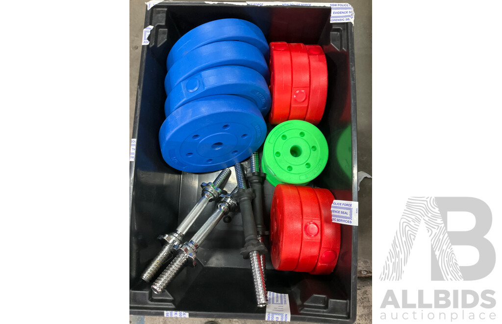 GUY LEECH Fitness 18 Kg Weight Set and CELSIUS Weight Set - Lot of 2