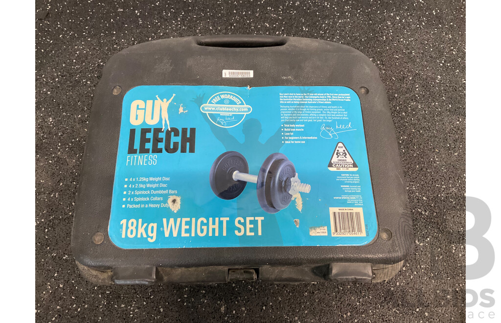 GUY LEECH Fitness 18 Kg Weight Set and CELSIUS Weight Set - Lot of 2