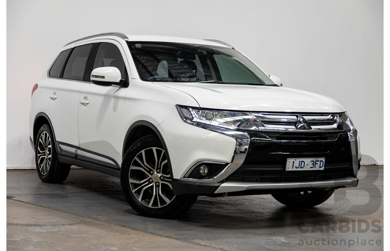 11/2016 Mitsubishi Outlander LS Safety Pack (4x4) ZK MY16 4d Wagon White Turbo Diesel 2.2L - 7 Seater