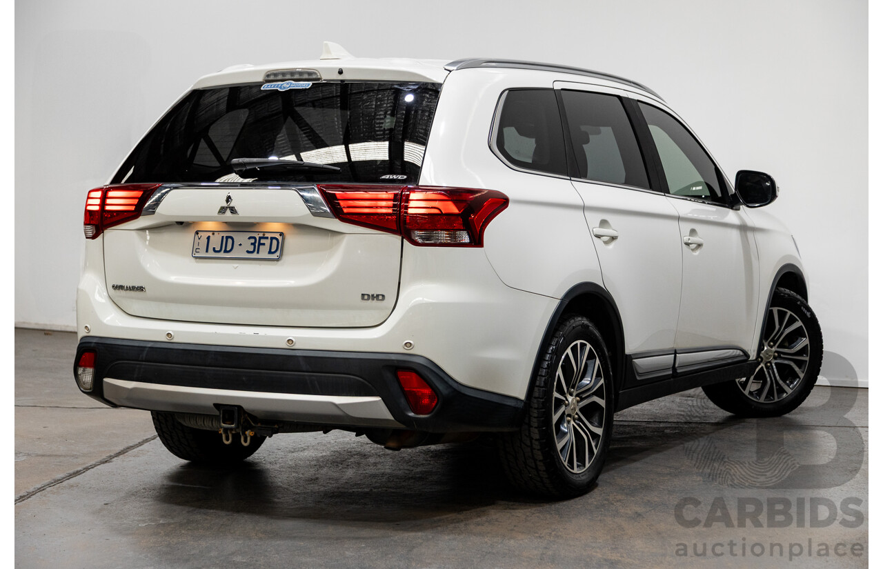 11/2016 Mitsubishi Outlander LS Safety Pack (4x4) ZK MY16 4d Wagon White Turbo Diesel 2.2L - 7 Seater