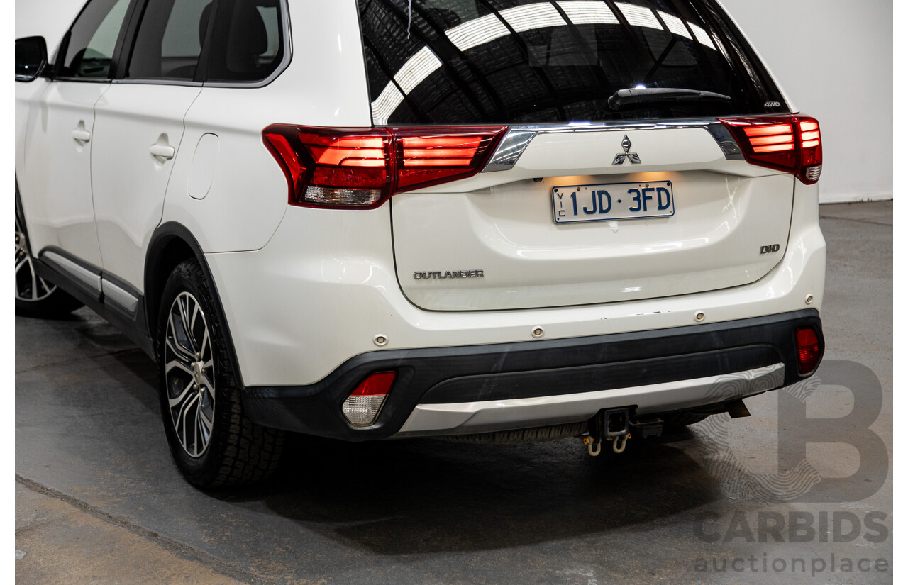11/2016 Mitsubishi Outlander LS Safety Pack (4x4) ZK MY16 4d Wagon White Turbo Diesel 2.2L - 7 Seater