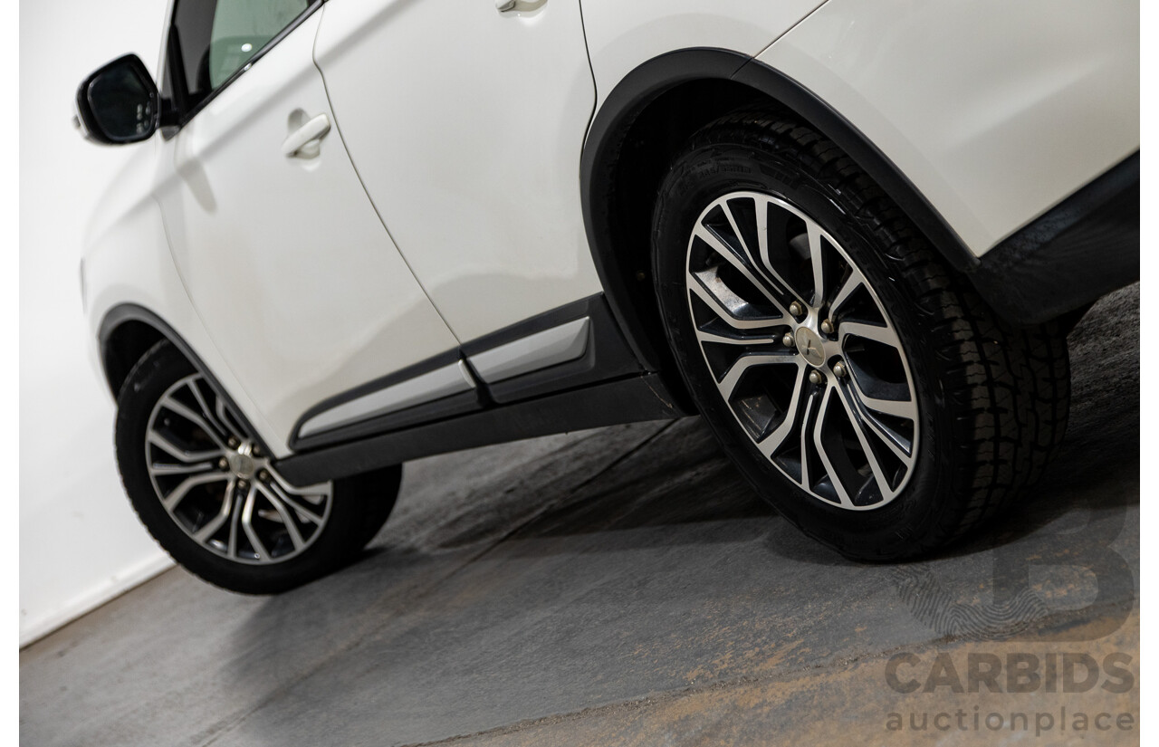 11/2016 Mitsubishi Outlander LS Safety Pack (4x4) ZK MY16 4d Wagon White Turbo Diesel 2.2L - 7 Seater