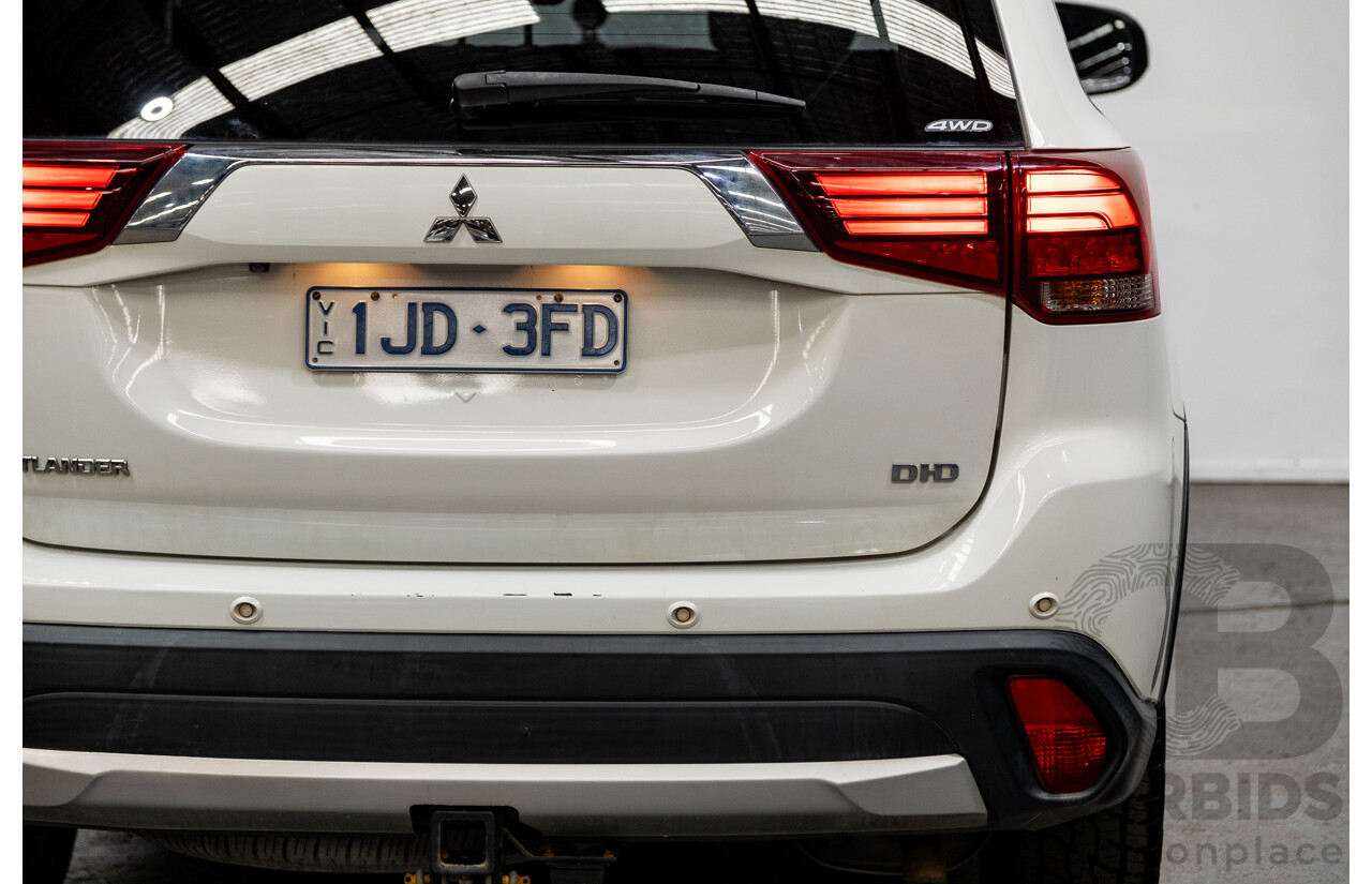 11/2016 Mitsubishi Outlander LS Safety Pack (4x4) ZK MY16 4d Wagon White Turbo Diesel 2.2L - 7 Seater