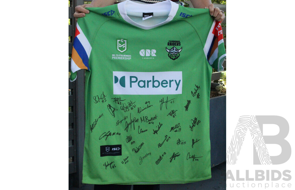 Signed Raiders NRLW Jersey and Framing Voucher