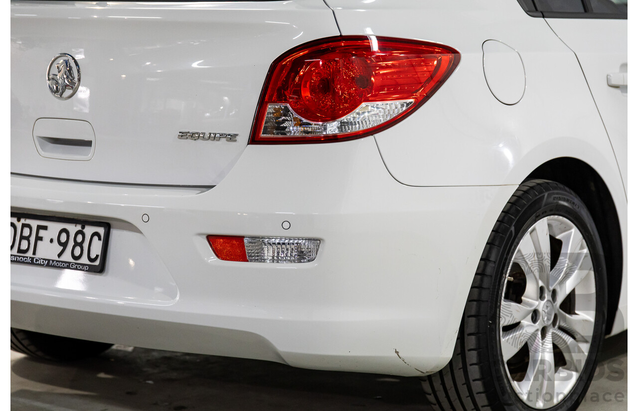 9/2015 Holden Cruze Equipe JH MY15 5d Hatchback White 1.8L