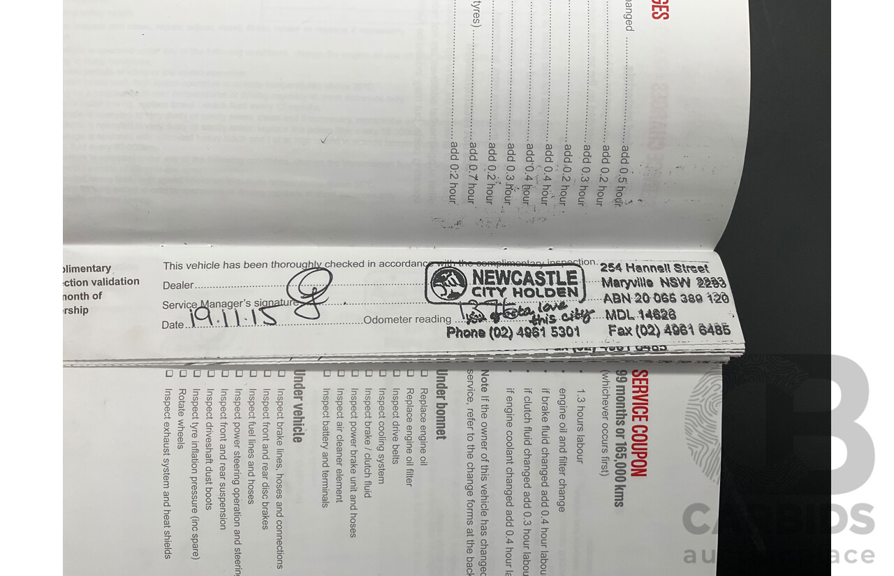 9/2015 Holden Cruze Equipe JH MY15 5d Hatchback White 1.8L