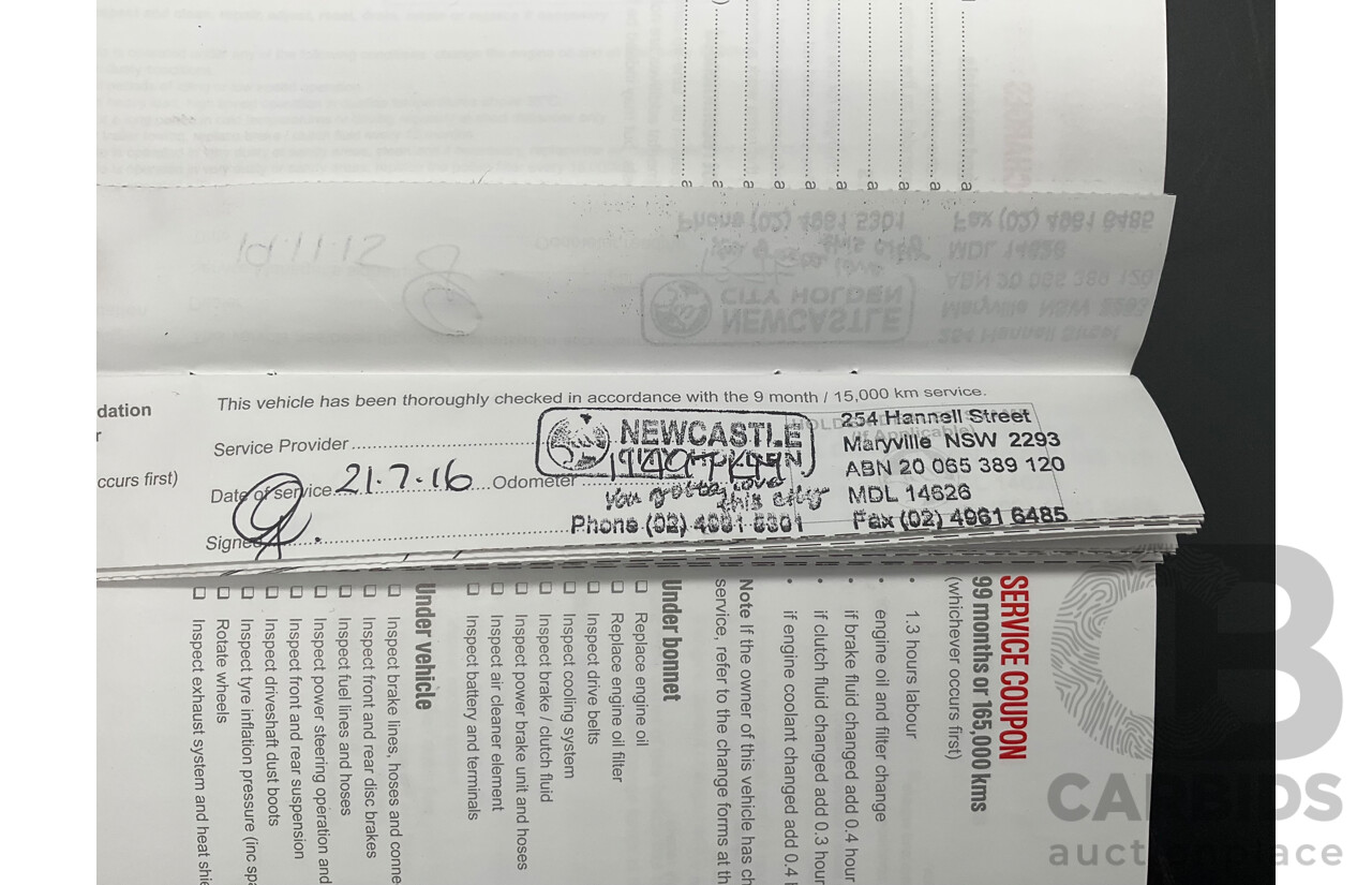 9/2015 Holden Cruze Equipe JH MY15 5d Hatchback White 1.8L