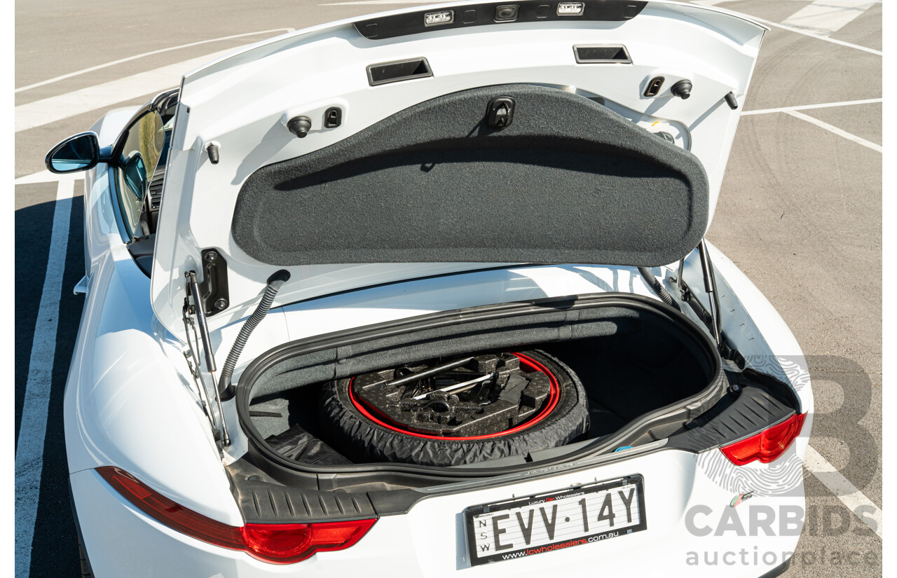 8/2013 Jaguar F-Type X152 2d Roadster Polaris White Supercharged V6 3.0L