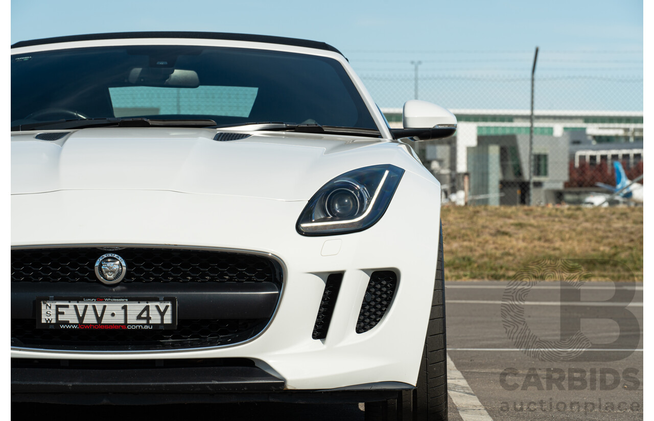 8/2013 Jaguar F-Type X152 2d Roadster Polaris White Supercharged V6 3.0L