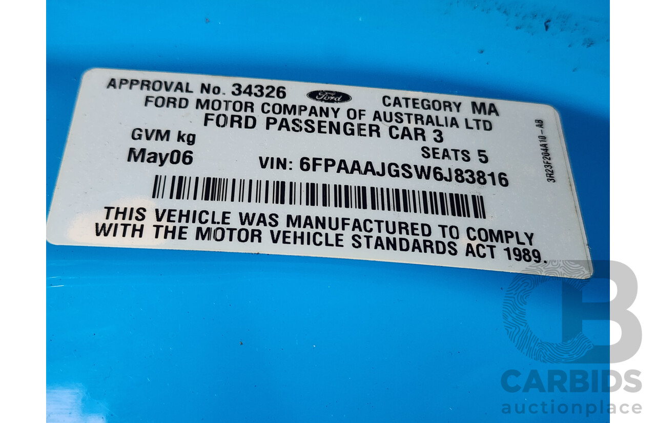 5/2006 Ford Falcon XR6 BF 4d Sedan Blue 4.0L