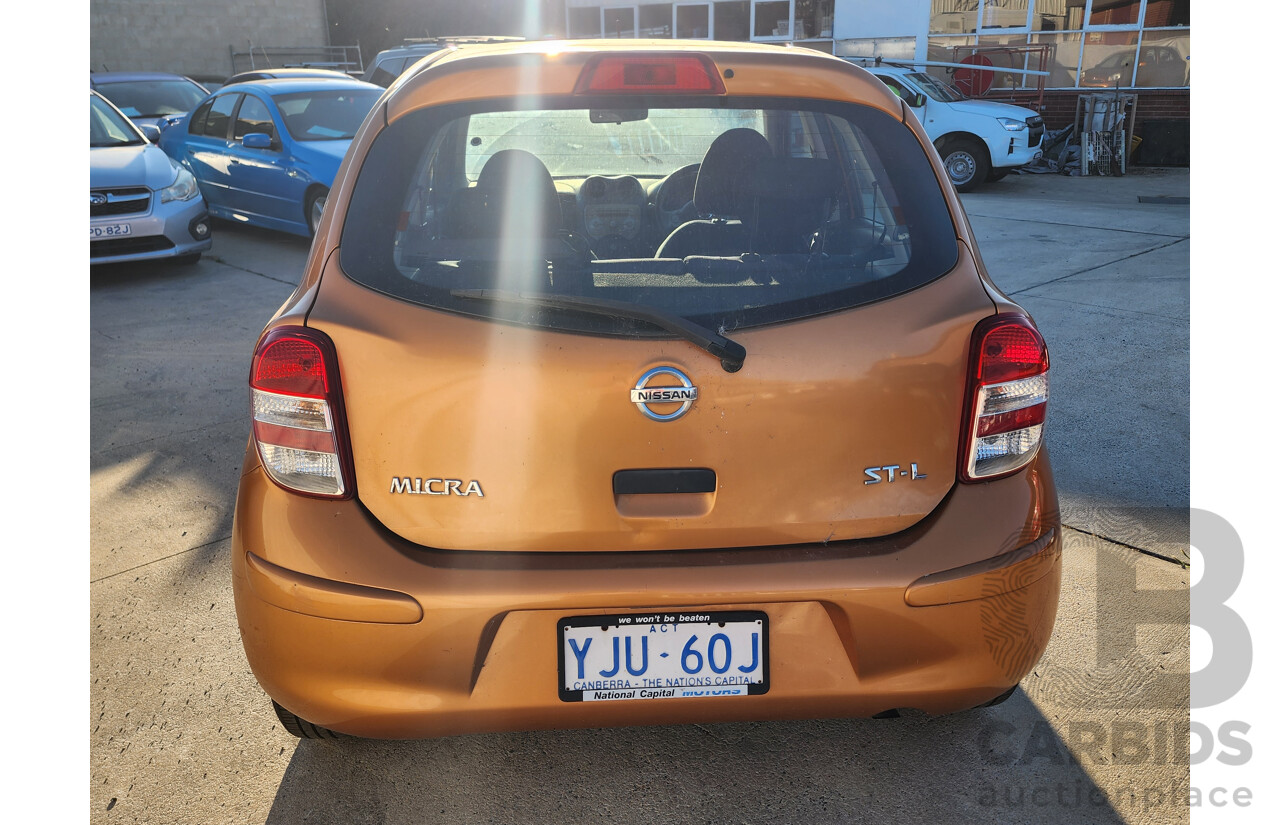 5/2011 Nissan Micra ST-L K13 5d Hatchback Gold 1.5L