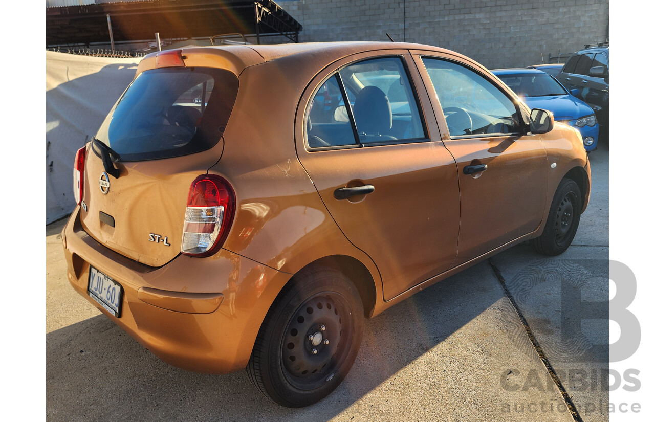 5/2011 Nissan Micra ST-L K13 5d Hatchback Gold 1.5L