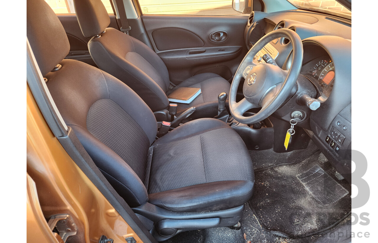 5/2011 Nissan Micra ST-L K13 5d Hatchback Gold 1.5L