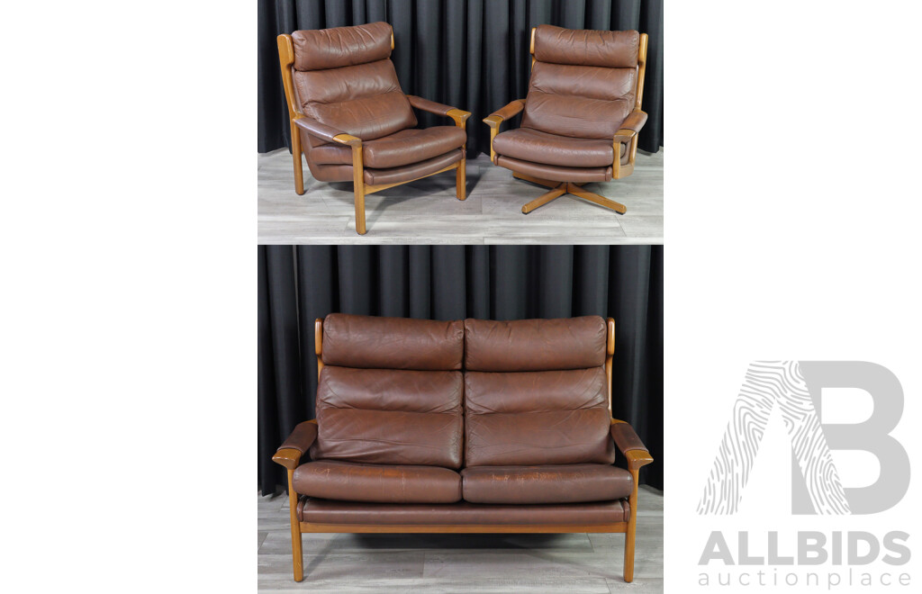 Three Piece Modern Leather Tessa Lounge Suite