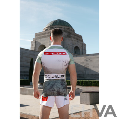 8. Corey Horsburgh - Match Worn and Signed Canberra Raiders 2025 ANZAC Jersey - Round 8 V Dolphins - Proceeds Towards ANZAC Foundation