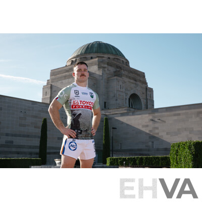8. Corey Horsburgh - Match Worn and Signed Canberra Raiders 2025 ANZAC Jersey - Round 8 V Dolphins - Proceeds Towards ANZAC Foundation