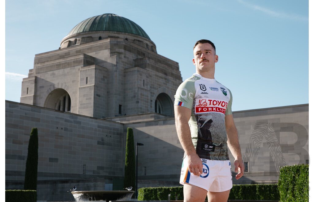 10. Joe Tapine (C) - Match Worn and Signed Canberra Raiders 2025 ANZAC Jersey - Round 8 V Dolphins - Proceeds Towards ANZAC Foundation
