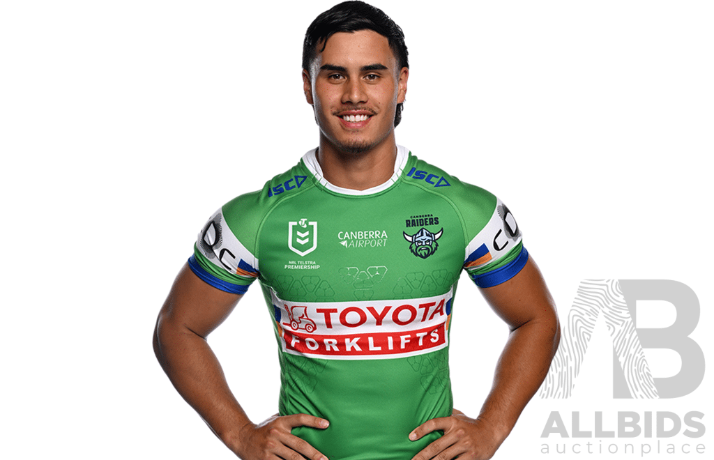1. Kaeo Weekes - Match Worn and Signed Canberra Raiders 2025 ANZAC Jersey - Round 8 V Dolphins - Proceeds Towards ANZAC Foundation
