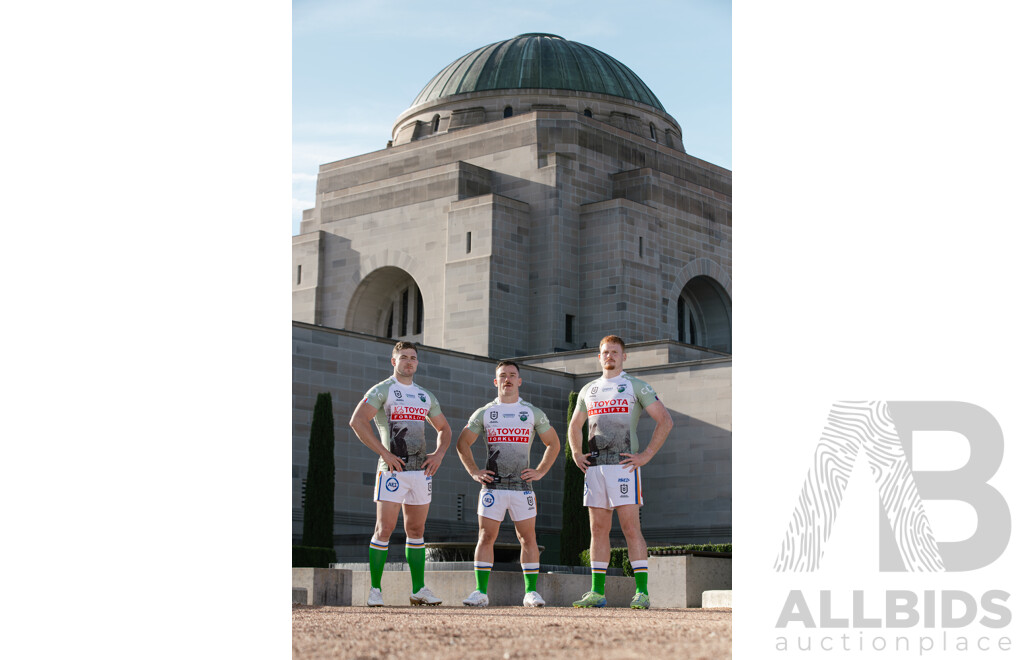 1. Kaeo Weekes - Match Worn and Signed Canberra Raiders 2025 ANZAC Jersey - Round 8 V Dolphins - Proceeds Towards ANZAC Foundation
