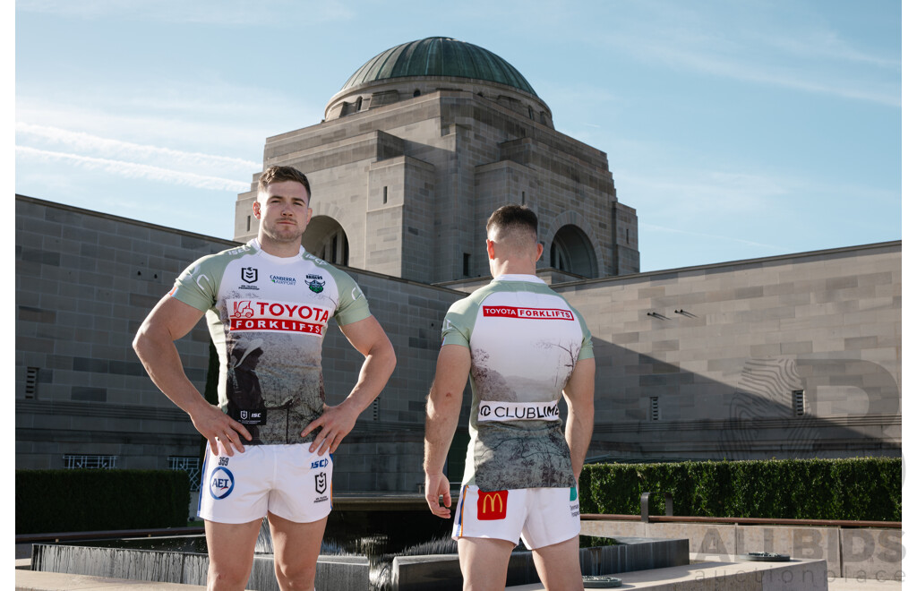 1. Kaeo Weekes - Match Worn and Signed Canberra Raiders 2025 ANZAC Jersey - Round 8 V Dolphins - Proceeds Towards ANZAC Foundation