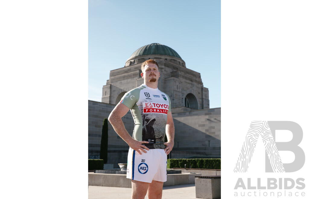 1. Kaeo Weekes - Match Worn and Signed Canberra Raiders 2025 ANZAC Jersey - Round 8 V Dolphins - Proceeds Towards ANZAC Foundation