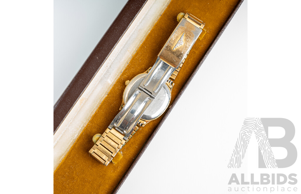 Longines Vintage 18KGP 127 6727 Swiss Quartz Watch C.1980s, in Original Box
