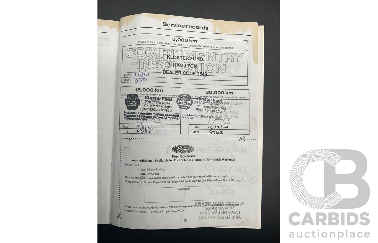 10/2010 Ford Fiesta LX WT 5d Hatchback Metropolitan Grey 1.6L