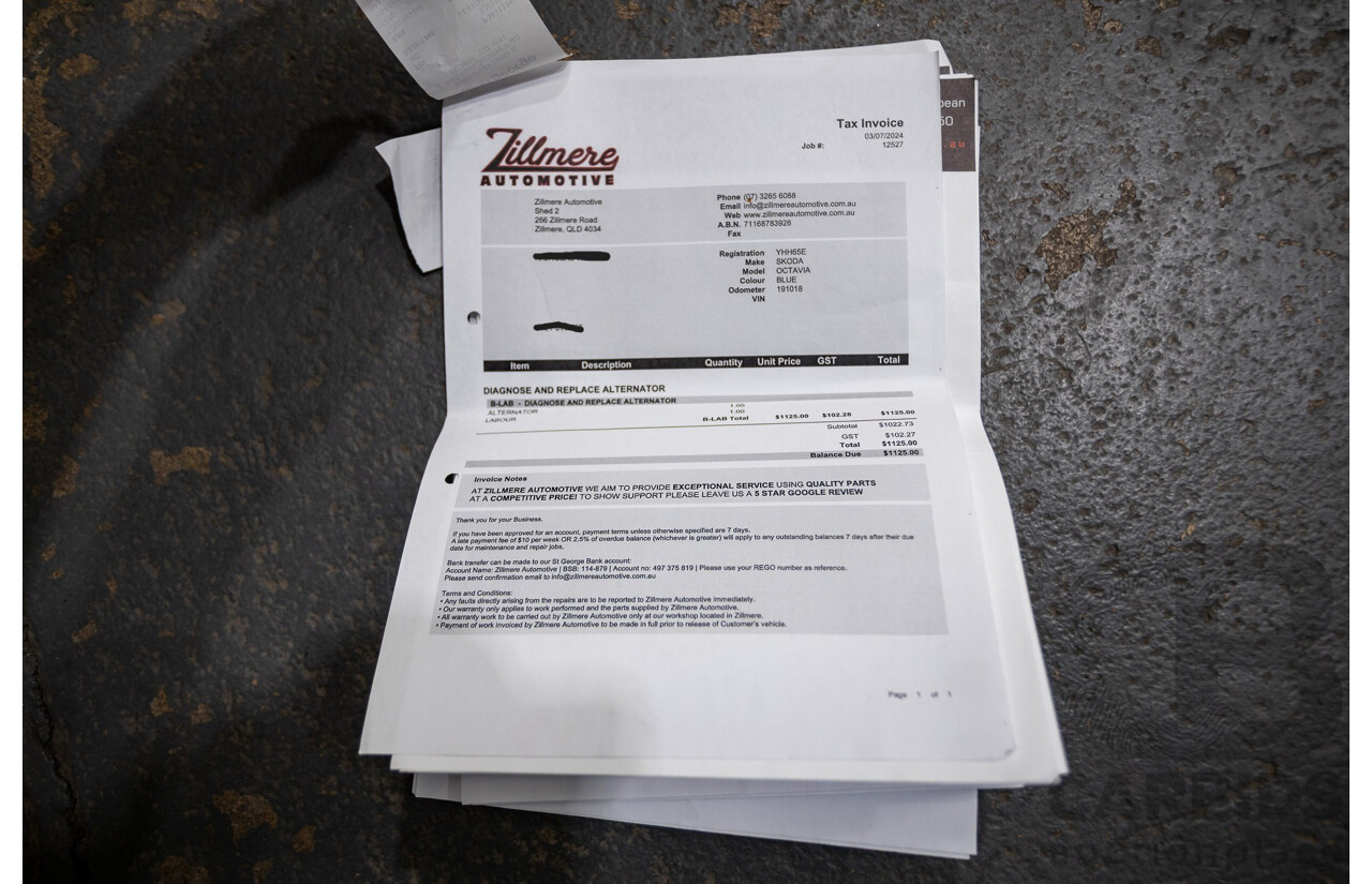 1/2017 Skoda Octavia RS 162 TSI NE MY17 4d Wagon Race Blue Metallic Turbo 2.0L