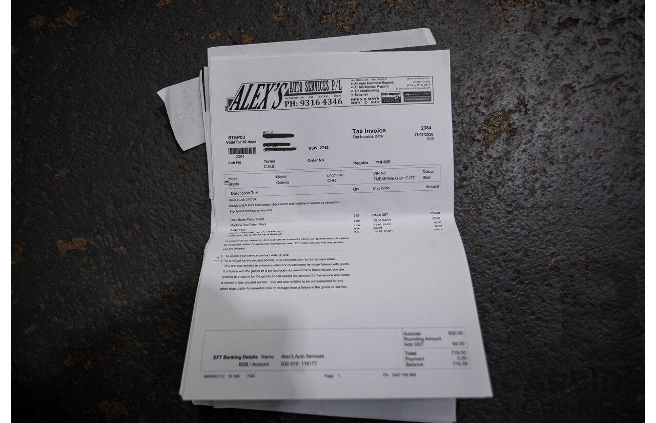 1/2017 Skoda Octavia RS 162 TSI NE MY17 4d Wagon Race Blue Metallic Turbo 2.0L