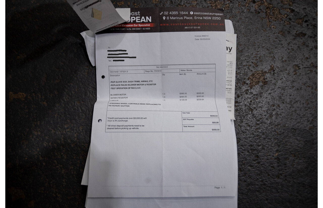 1/2017 Skoda Octavia RS 162 TSI NE MY17 4d Wagon Race Blue Metallic Turbo 2.0L