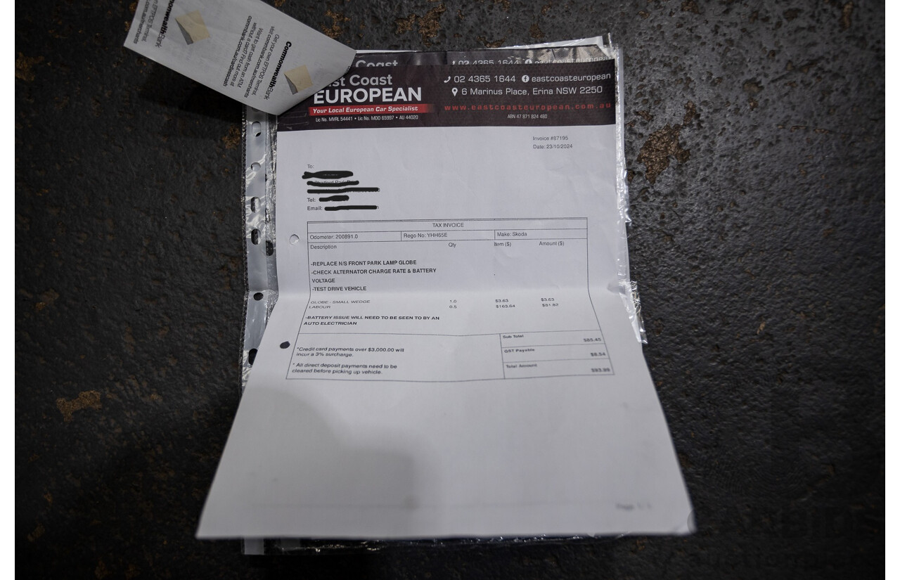 1/2017 Skoda Octavia RS 162 TSI NE MY17 4d Wagon Race Blue Metallic Turbo 2.0L