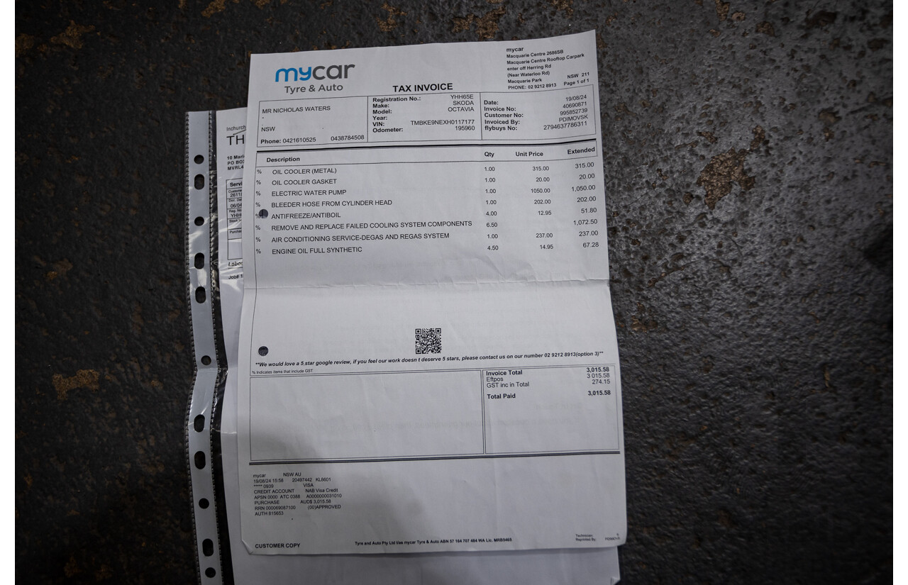 1/2017 Skoda Octavia RS 162 TSI NE MY17 4d Wagon Race Blue Metallic Turbo 2.0L