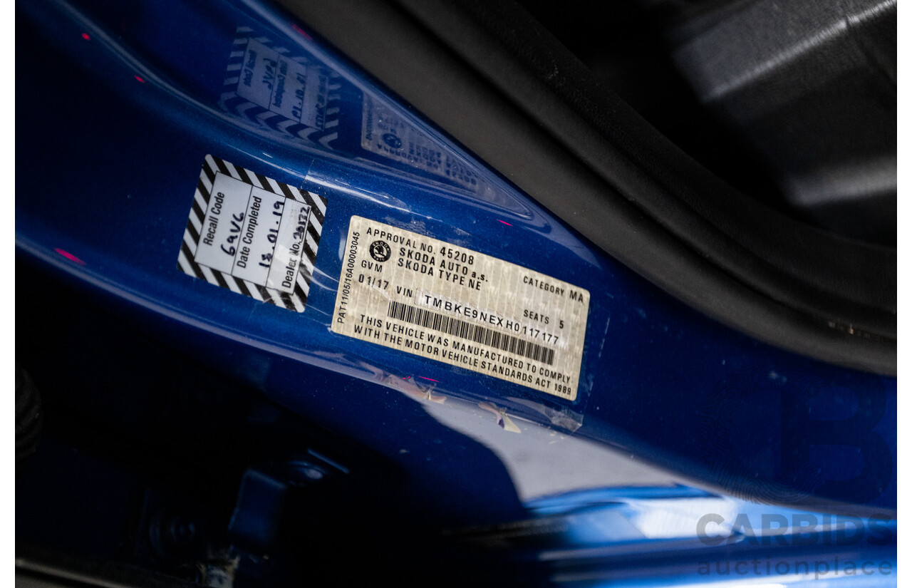 1/2017 Skoda Octavia RS 162 TSI NE MY17 4d Wagon Race Blue Metallic Turbo 2.0L